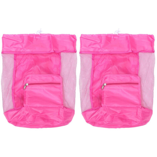 2Stk Faltbare Kinder Strand Rucksack Pink 1