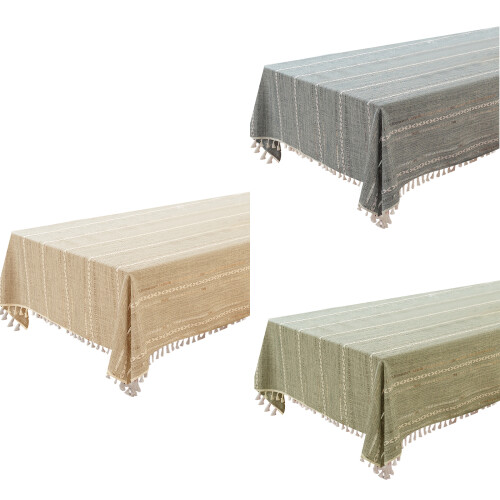 Decorationative Cotton Linen Tablecloth Strips-Yellow B 1