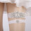 4Stk Strumpfband Set Weiß Elastisch Mit Glitzernden 11