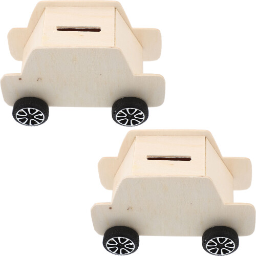 4 Witte Spaarpot Auto Stijl Voor Kinderen 1