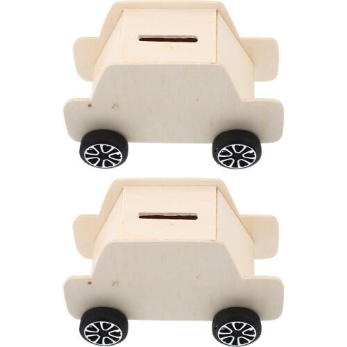 4 Witte Spaarpot Auto Stijl Voor Kinderen 2