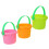 6 Kunststoff Strand Eimer Helle Farben Hinterhof Park Sand Eimer 1