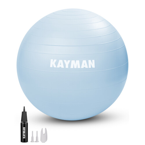 KAYMAN 85cm Exercise Ball Ocean Haze Anti-Burst System