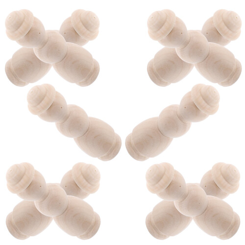 50 Stuks Onafgewerkte Peg Met Hoeden Diy 2