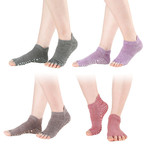 4 Paar Dames Yoga Met Antislip 1