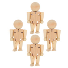 4 Stuks Onafgewerkt Robot Figuren Voor Kinderen Schilderen