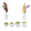 6Pcs Mini Flower Pots Model Miniature Vase Diy Sand Table Decor 8