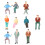 10 Stuks Decoratief Figuur Sierad Mini Personage Model 1