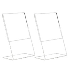 2 Acryl Bordhouder Displaystandaard Desktop Menu Opbergrek