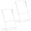 2 Acryl Bordhouder Displaystandaard Desktop Menu Opbergrek 5