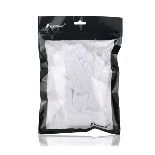 Lichtgewicht Nylon Werkhandschoen 8 Paren Set Wit 2