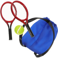 2 Sets -Puppenhaus Sportzubehör Tennis Und Balltasche