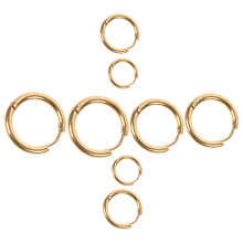 4Paare Creolen Damen Ohrringe Gold Schmuck