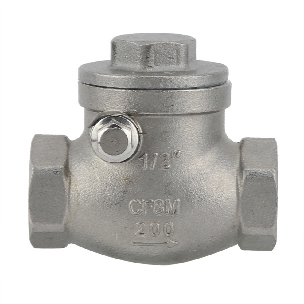 Swing Check Valve, Stainless Steel Check Valve For Horizontal Use, Non-Return Valve Ensuring Safe Reliable Functionality, Suitable For Water, Gas, Nat 9135470835645