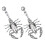 5Paare Schwarze Ohrringe Mit , Dangle Schmuck 2