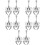 5Paare Schwarze Ohrringe Mit , Dangle Schmuck 9