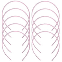 20 Stuks Stoffen Kunststof Hoofdband Satijn Haaraccessoire Roze
