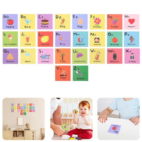 1 Set Alphabet Spielzeug Englisch Lernspielzeug Kognitive Karten 2