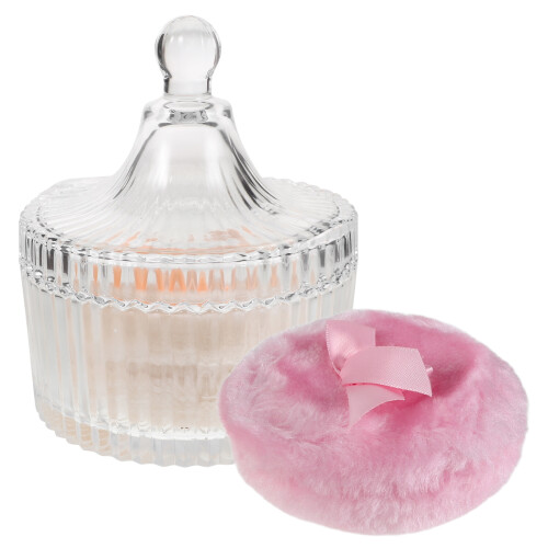 1 Set Body Powder Puff Und Behälter – Mit