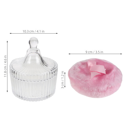 1 Set Body Powder Puff Und Behälter – Mit 1