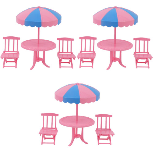 3 Sets Mini Strandstuhl Mikro Deko 2