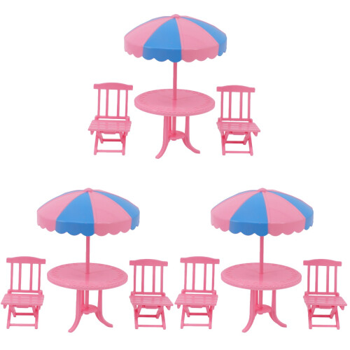 3 Sets Mini Strandstuhl Mikro Deko 1
