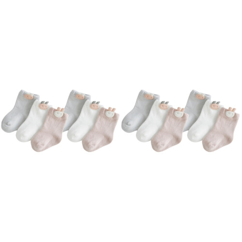 6Paare Cartoon Babysocken Elastisch Bunt Kinder 1