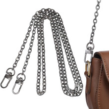 Women Metallkettengurt Mit Schnallen Für Handtasche Schwarz