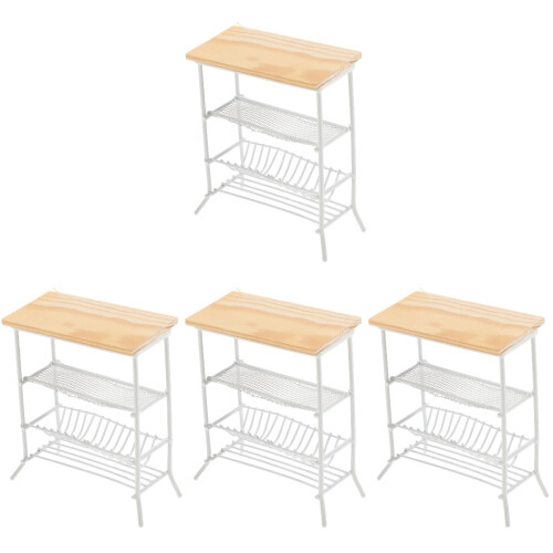 4Stk Mini Möbel Regal Mini Zubehör Mikro Landschaft 1