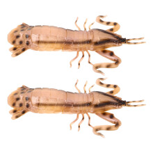 2Stk Quietschende Meerestier-Spielzeuge: Weiche Vinyl Mantis-Garnele