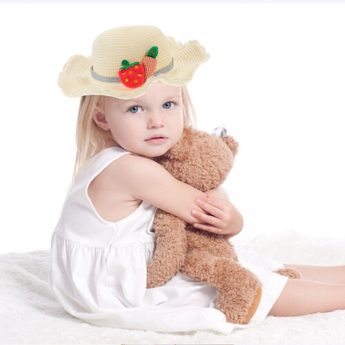 Kinder Sonnenschutz Hut Stroh Beige 1 Set 1