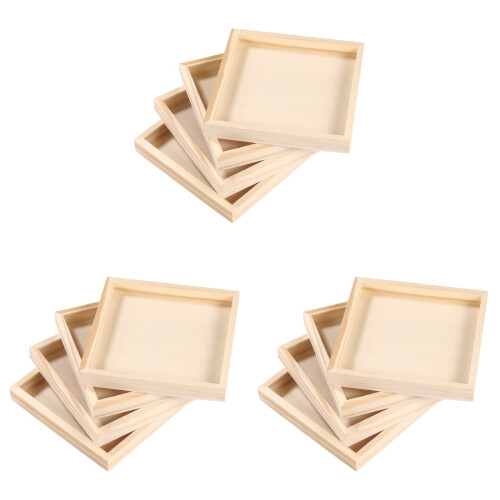 12 Unidades Bloques 3D Madera Sin Acabar 1