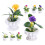16 Unidades Mini Artificial En Maceta Para Decoración 1