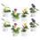 16 Unidades Mini Artificial En Maceta Para Decoración 3