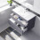 NES Home Nes Home 800mm Grey Wall Hung 2 Drawers Handleless Slim Basin Vanity Unit 2