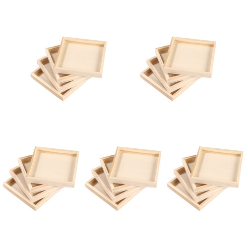 20 Unidades Bloques 3D Madera Sin Acabar 1