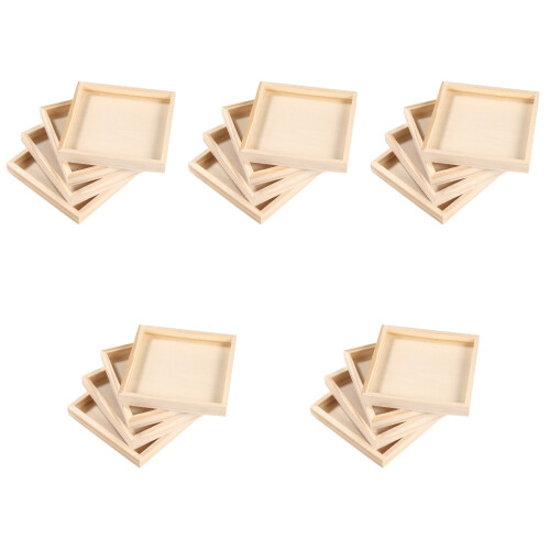 20 Unidades Bloques 3D Madera Sin Acabar 2