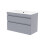 NES Home Nes Home 800mm Grey Wall Hung 2 Drawers Handleless Slim Basin Vanity Unit 7