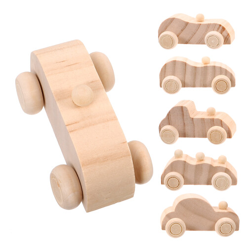 12 Leere Diy Holzauto Bastelbögen Mit Graffiti Design 1