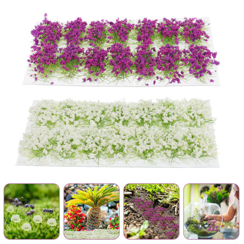 2 Dozen Mini Bloemcluster Gras Landschap Zandtafel Decor 2