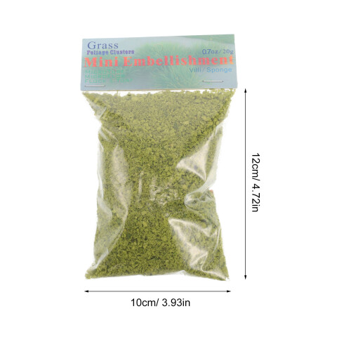 5 Bolsas Césped Artificial Diorama Decoración 100 G 1