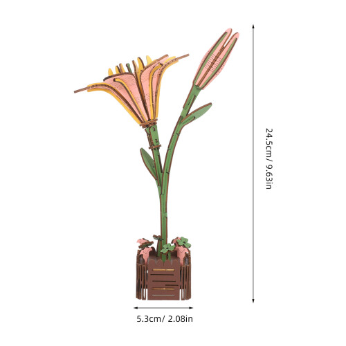 De De Madera Flores 3D DIY 1