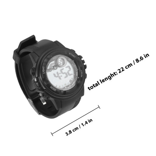 1 Kinder Waterdichte Digitale Zwart Met Licht 1