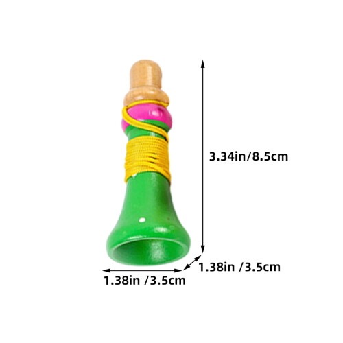 4Stk Kinder Holztrompete Spielzeug Bunt 1