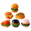 6 Pièces Mini Hamburger En Résine Pour Maison De Décor 10