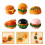 6 Pièces Mini Hamburger En Résine Pour Maison De Décor 9