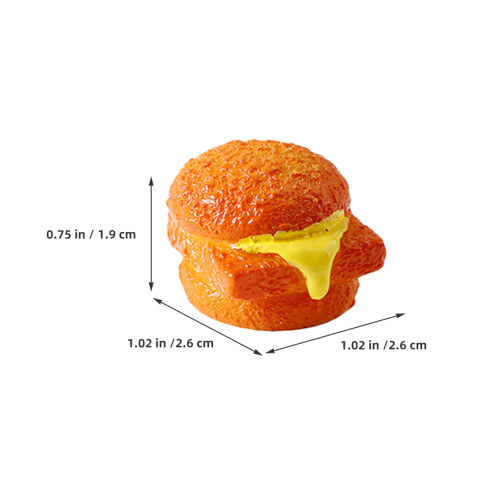 6 Pièces Mini Hamburger En Résine Pour Maison De Décor 1