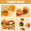 6 Pièces Mini Hamburger En Résine Pour Maison De Décor 7