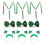 9 Pièces Saint-Patrick Déguisement Cheveux Cravate 2,5 Cm 10