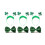 9 Pièces Saint-Patrick Déguisement Cheveux Cravate 2,5 Cm 5
